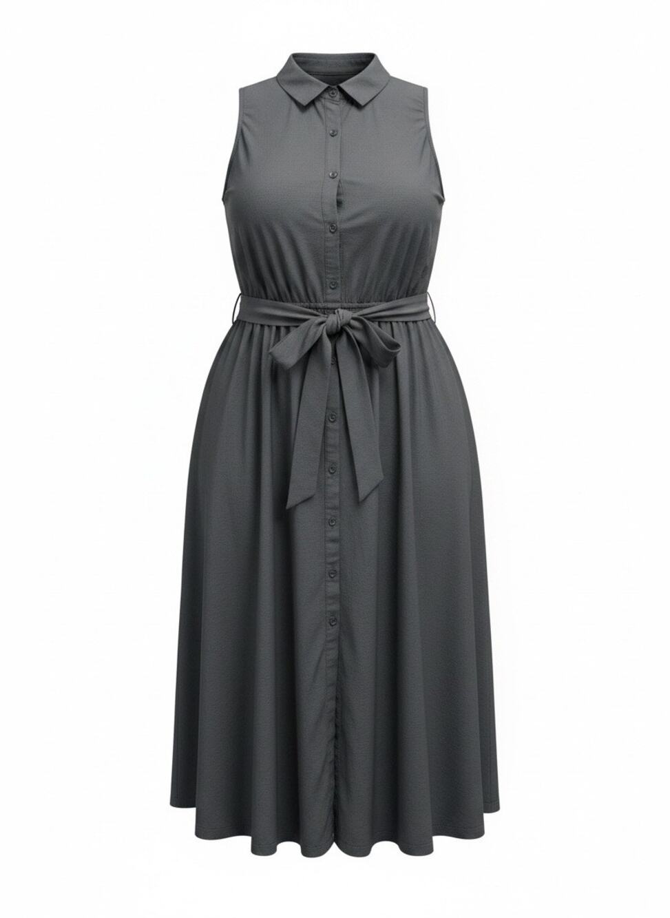 Pact Organic Cotton Sunset Sleeveless Shirtdress Black Plus Size 3XL New Sample